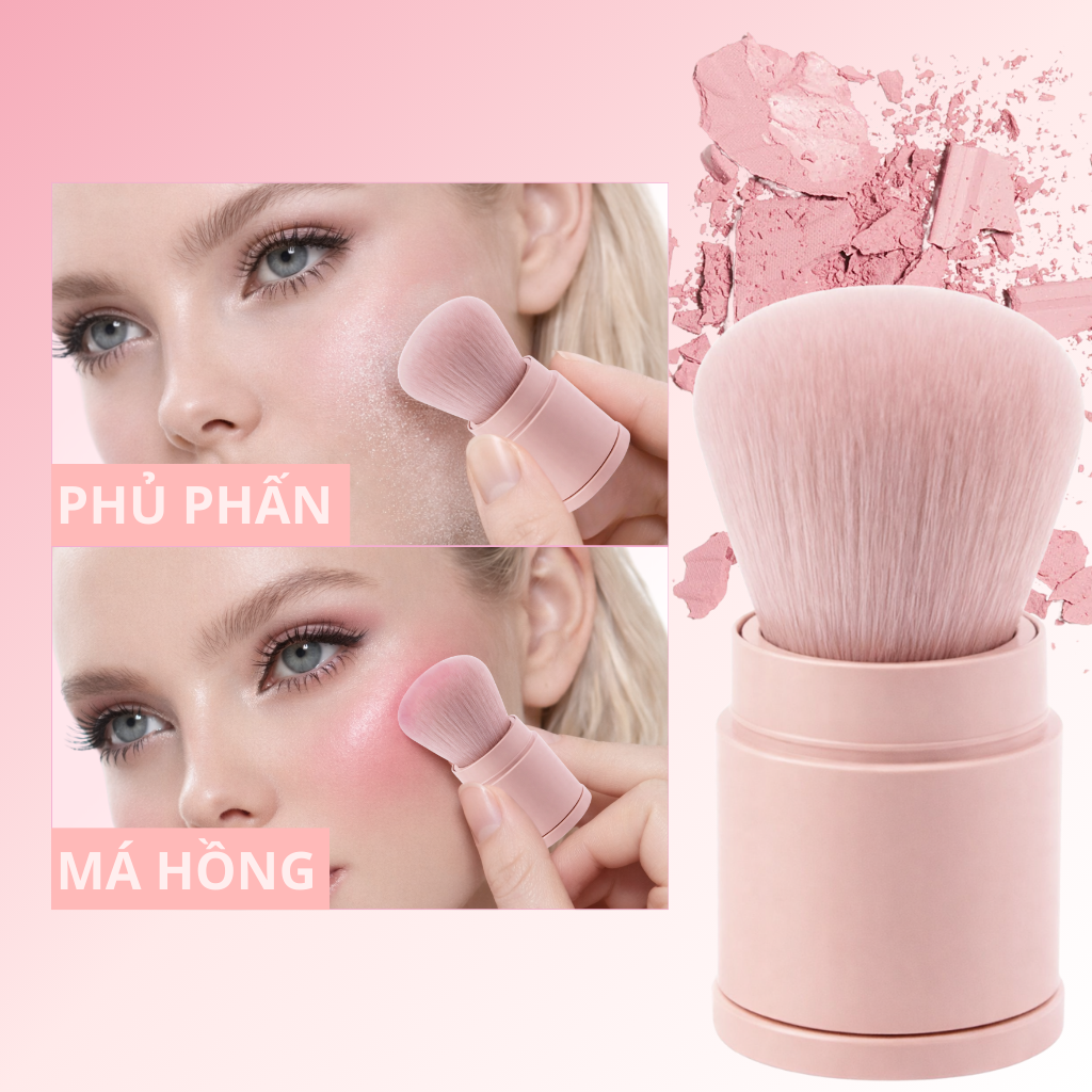 Cọ má hồng có nắp MORPHE Kabuki Multi-purpose M114 Màu Hồng
